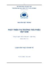 Luận văn Phát triển thị trường trái phiếu Việt Nam