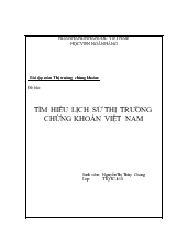 Đề tài Tìm hiểu lịch sử thị trường chứng khoán Việt Nam