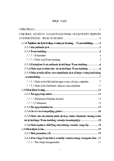 Đề tài Phát triển sản phẩm du lịch kết hợp TEAM-BUILDING của công ty TNHH thương mại và du lịch văn hóa