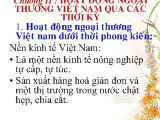 Đề tài Hoạt động ngoại thương Việt Nam qua các thời kỳ