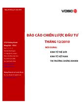Báo cáo Chiến lược đầu tư tháng 12-2010-kinh tế thế giới kinh tế Việt Nam thị trường chứng khoán