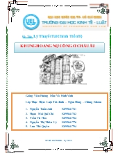 Những vấn đề lý luận chung về nợ công và khủng hoảng nợ công tại Châu âu
