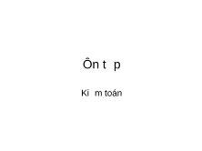 Ôn tập Kiểm toán