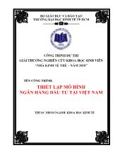 Thiết lập mô hình ngân hàng đầu tư tại Việt Nam