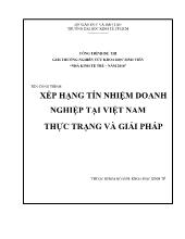 Xếp hạng tín nhiệm doanh nghiệp Việt Nam - Thực trạng và giải pháp