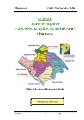 Hoạt động Khu Công nghiệp Hòa Phú - Vĩnh Long