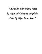 Kế toán bán hàng thiết bị điện tại Công ty cổ phần thiết bị điện Tam Kim