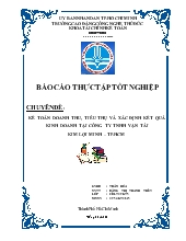 Kế toán doanh thu và xác định kết quả hoạt động kinh doanh tại Công Ty TNHH Vận Tải Kim Lợi Minh