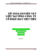 Kế toán nguyên vật liệu tại tổng công ty cổ phần may việt tiến