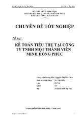 Kế toán tiêu thụ tại công ty TNHH MTV Minh Hồng Phúc Tp Hồ Chí Minh