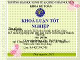 Khóa luận Kế toán tập hợp chi phí sản xuất và tính giá thành sản phẩm tại Công ty TNHH Daewoo STC & Apparel 2011