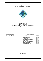 Kiểm toán khoản mục tiền vốn bằng tiền tại công ty cổ phần nước giải khát chương dương