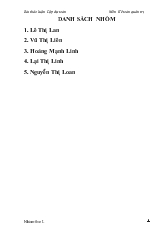 Lập dự toán sản xuất kinh doanh công ty TNHH Five L