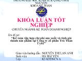 Luận văn Kế toán tập hợp chi phí sản xuất và tính giá thành sản phẩm tại Công ty cổ phần Trà Than Uyên 2010
