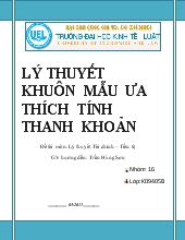 Lý thuyết Khuôn mẫu ưa thích tính thanh khoản