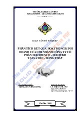 Phân tích kết quả hoạt động kinh doanh của chi nhánh công ty cổ phần docimexco - Docifish tại sa đéc - đồng tháp