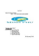 Phân tích tài chính - Công ty cổ phần thủy hải sản Minh Phú