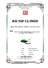Phân tích và thiết kế hệ thống thông tin quản lý vật tư tại công ty Vinaconex 10