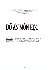 Quản lý bán hàng công ty Phong Vũ - Nhập Môn Cơ Sở Dữ Liệu