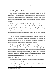 Tổ chức công tác Kế toán chi phí sản xuất và tính giá thành sản phẩm tại công ty TNHH Dệt và Sợi Ý - Việt