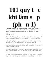 101 quy tắc khi làm xếp