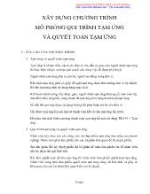 Đề tài xây dựng chương trình mô phỏng qui trình tạm ứng và quyết toán tạm ứng