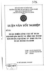 Hoàn thiện công tác kế toán chi phí sản xuất và tính giá thành sản phẩm tại công ty TNHH SX-TM Toàn Thắng Plastic