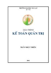 Giáo trình kế toán quản trị