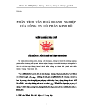 Phân tích văn hoá doanh nghiệp của Công ty Cổ Phần Kinh Đô