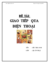 Đề tài Giao tiếp kinh doanh