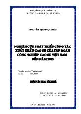 Nghiên cứu phát triển công tác xuất khẩu cao su của tập đoàn công nghiệp cao su Việt Nam đến năm 2015