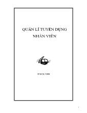 Quản lý tuyển dụng nhân viên