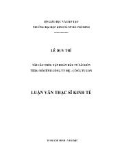 Tái cấu trúc Tập đoàn Đầu tư Sài Gòn theo mô hình công ty mẹ - Công ty con