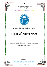 Bài tập Nghiên cứu lịch sử Việt Nam
