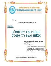 Đề tài Thực trạng công ty bảo hiểm tại Việt Nam