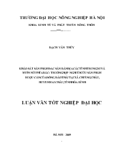 Luận văn Khảo sát sản phẩm đặc sản bản địa các tỉnh trung du và miền núi phía bắc: trường hợp nghiên cứu sản phẩm rượu cần của đồng bào thái tại xã Chiềng Châu, huyện Mai Châu, tỉnh Hòa Bình