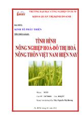 Tiểu luận Tình hình Nông nghiệp hóa - Đô thị hóa nông thôn Việt Nam hiện nay
