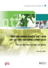 Hiệp hội doanh nghiệp Việt Nam với vai trò vận động chính sách: Vẫn có thể làm tốt hơn rất nhiều