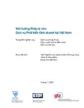 Môi trường pháp lý cho dịch vụ phát triển kinh doanh tại Việt Nam