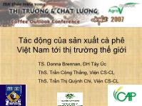 Tác động của sản xuất cà phê Việt Nam tới thị trường thế giới