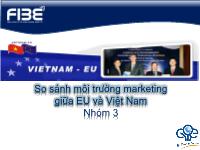 Đề tài So sánh môi trường marketing của EU và Việt Nam