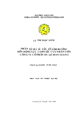 Khóa luận Phân tích các yếu tố ảnh hưởng đến động lực làm việc của nhân viên công ty cổ phần du lịch An Giang