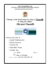 Đề tài Chương trình marketing của công ty Vinamilk về dòng sản phẩm: Sữa tươi Vinamilk