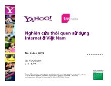 Nghiên cứu thói quen sử dụng Internet ở Việt Nam