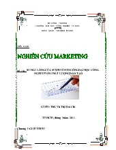 Tiểu luận Sự hài lòng của sinh viên trường đại học công nghiệp với chất lượng đào tạo