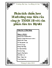 Đề tài Phân tích chiến lược marketing mục tiêu của công ty TNHH 3B với sản phẩm tăm tre Biyuki
