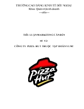 Tiểu luận Công ty Pizza Hut thuộc tập đoàn YUM