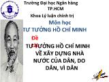 Đề tài Tư tưởng Hồ Chí Minh về xây dựng Nhà nước của dân, do dân, vì dân