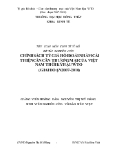 Tiểu luận Chính sách tỷ giá hối đoái nhằm cải thiện cán cân thương mại của Việt Nam thời kỳ hậu WTO (giai đoạn 2007-2010)