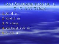 Cán cân thanh toán quốc tế của Việt Nam